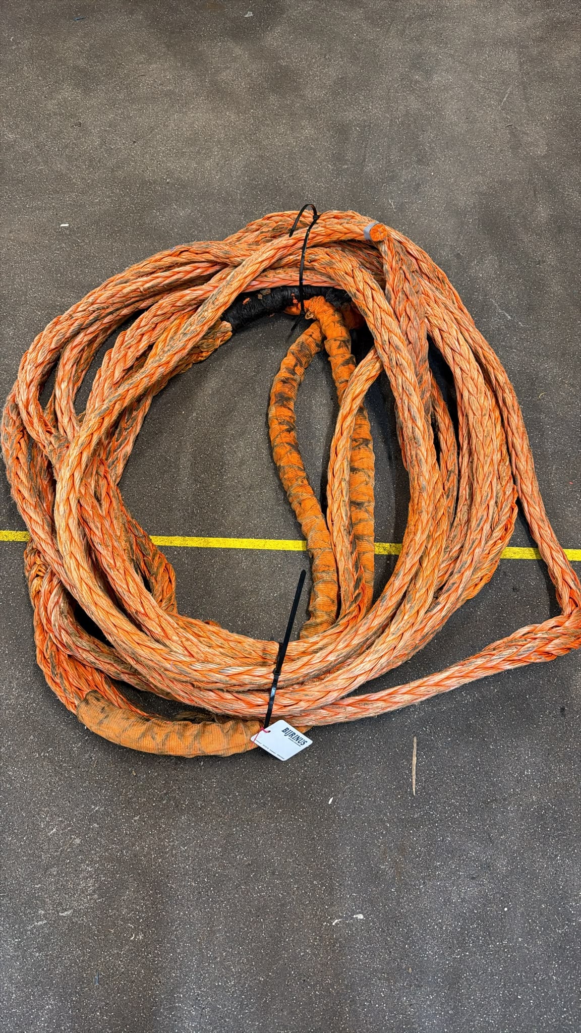 Gebruikte dyneema 25m/ 32mm + 1 oog