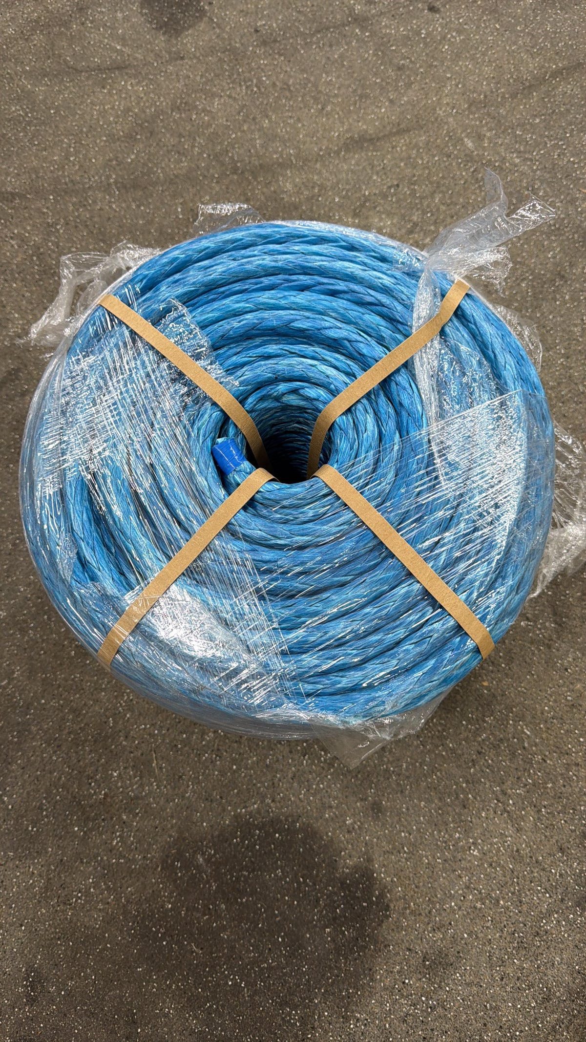 HMPE Super E Blue 100 meter/ 18mm beide kanten oog van 1,5m | 30 ton
