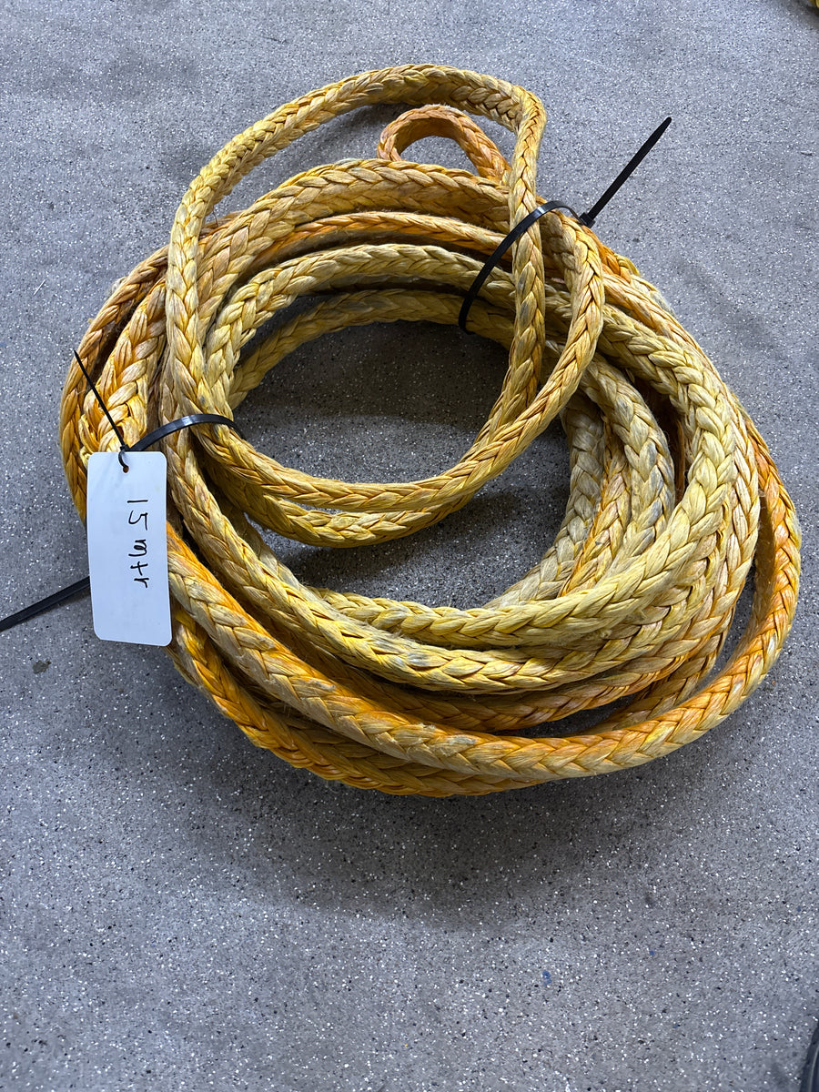 Gebruikte Dyneema 18mm 2 kleine ogen van ca 10cm