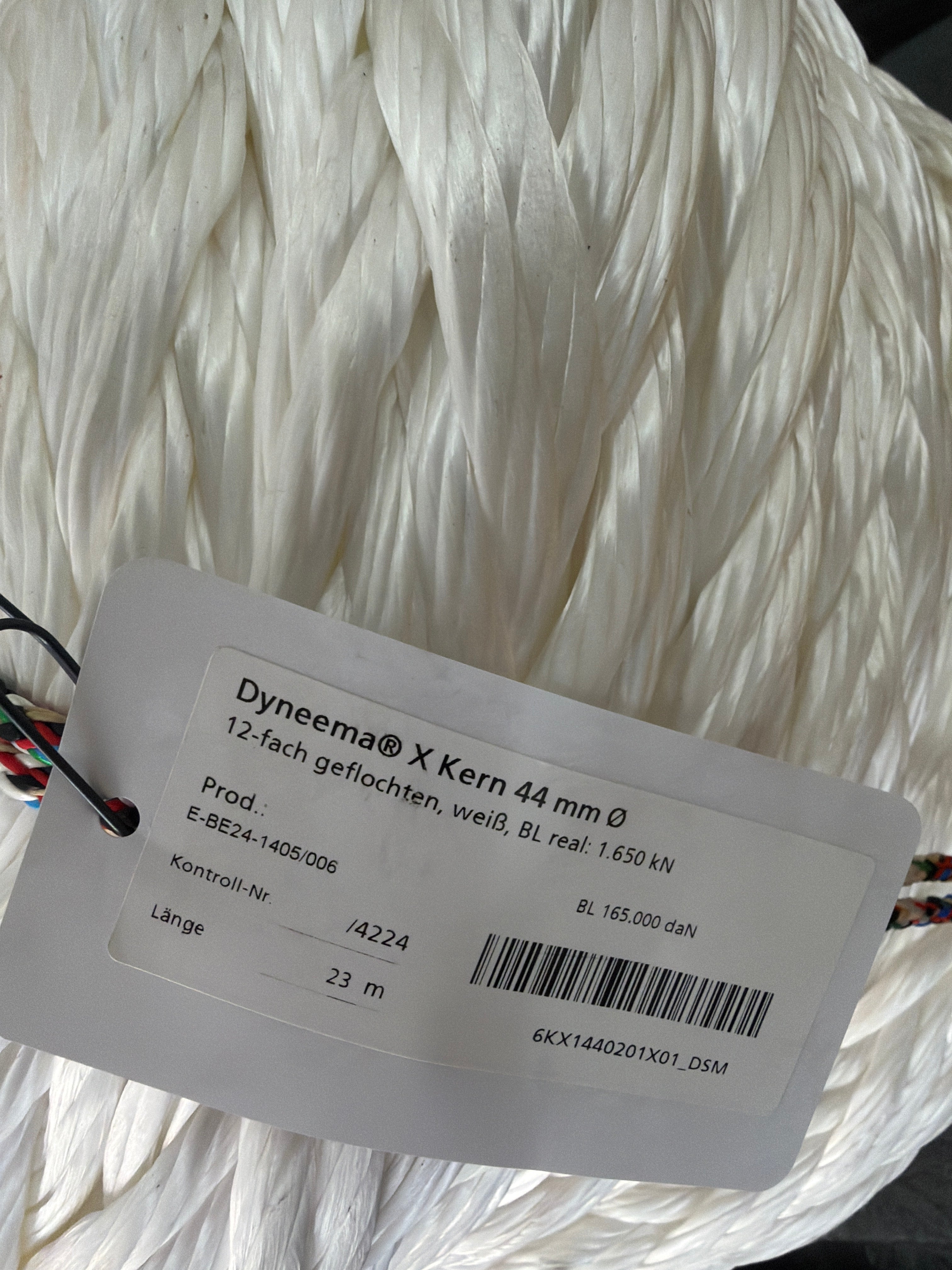 Dyneema X kern 23 meter/ 44mm