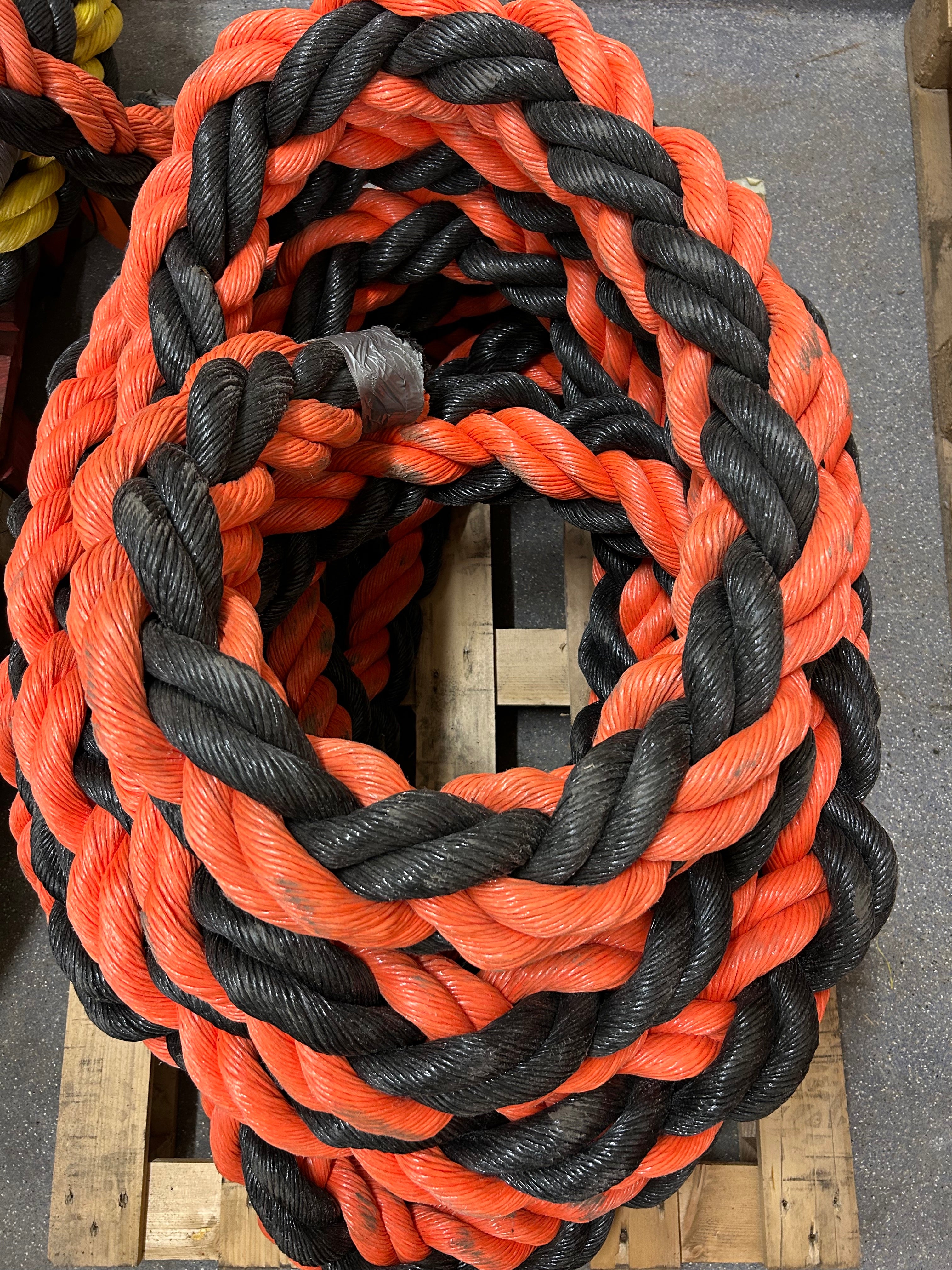 Hockeytouw 17,50m/72mm oranje/zwart