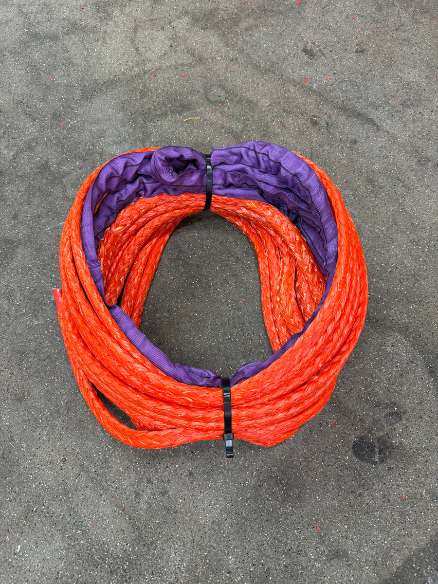 HMPE Oranje 30 meter / 14mm +oog van 1,5m