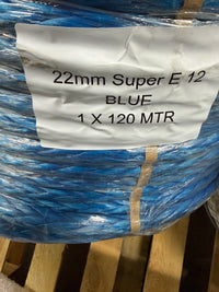 HMPE Super E Blue 120 meter / 22mm beide kanten lus van 1,5m | 45 ton