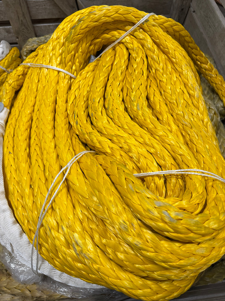 HMPE 75 meter/ 26mm beide kanten oog + certicaat