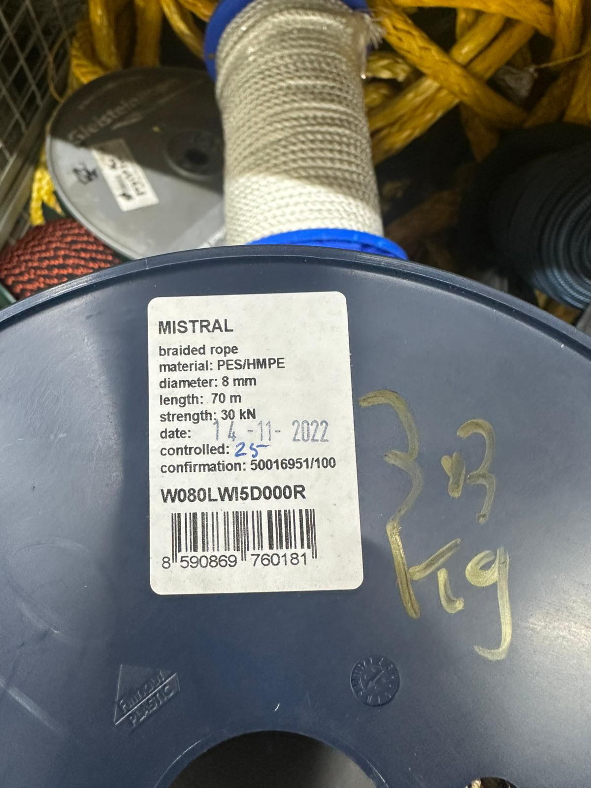 Lanex Mistral 70m/ 8mm PES/HMPE