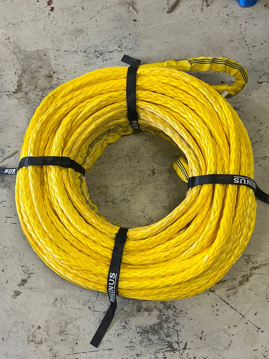 Nieuwe dyneema 24mm 80mtr, 2 paalogen