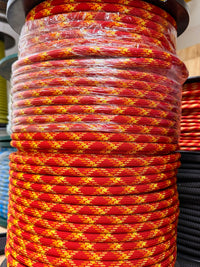 Polyester geel/ rood 200 meter/ 10mm