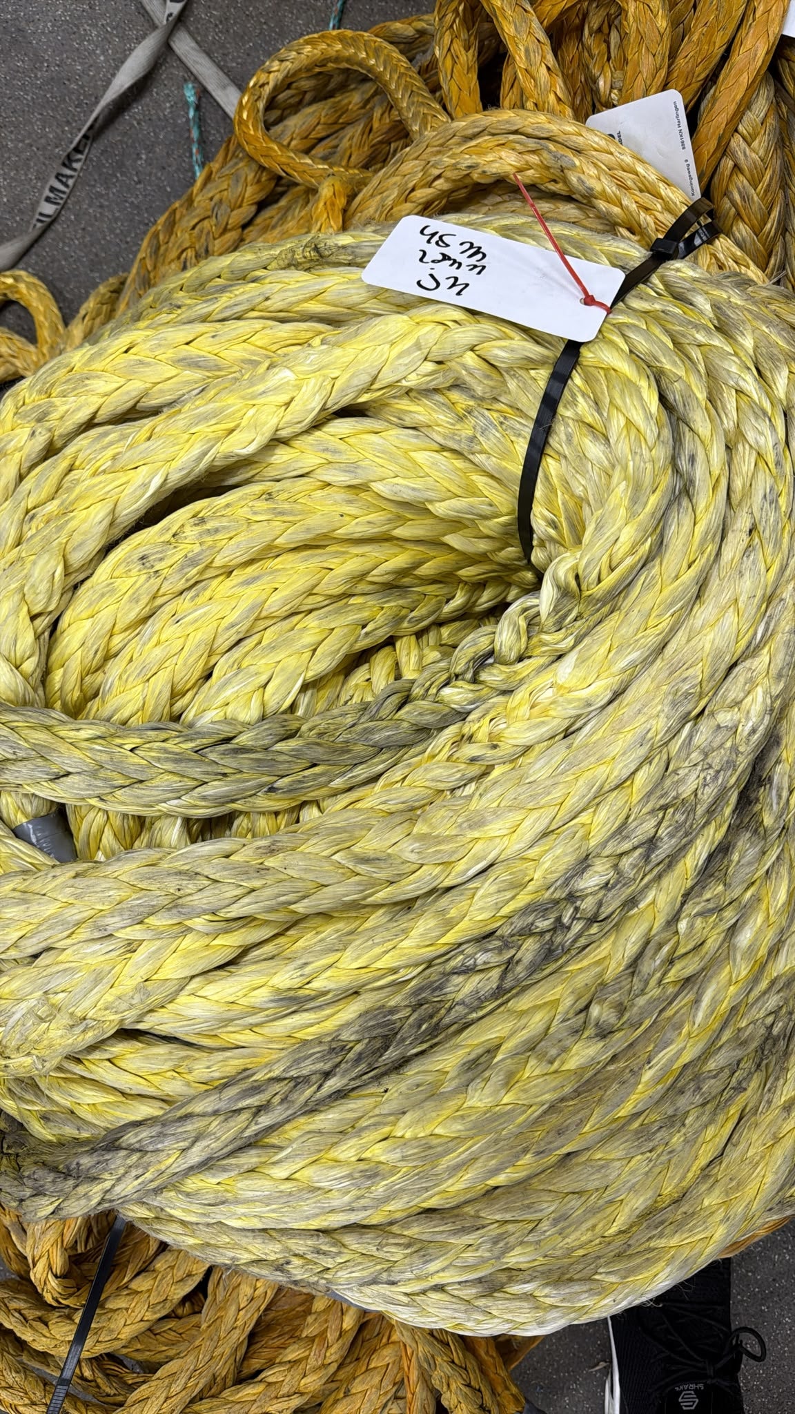 Gebruikte dyneema 45meter/ 28mm